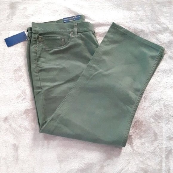 Polo Ralph Lauren 650 Men Jeans Size 40x27 Angler Green Straight Fit - Picture 2 of 9